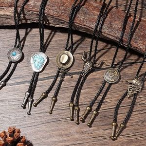 New set of western leather bolo ties